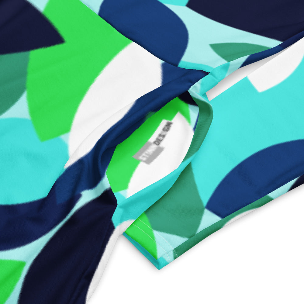 All-over print long sleeve midi dress 338Bkl4