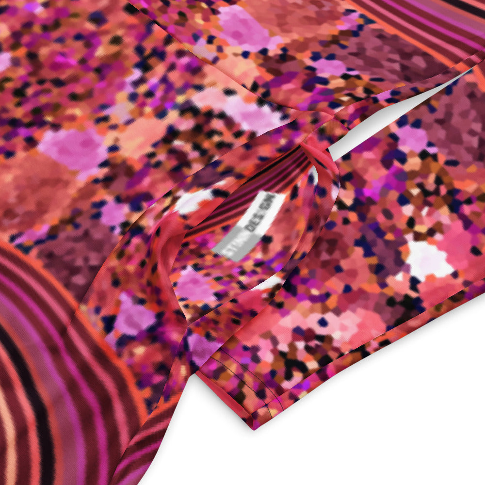 All-over print long sleeve midi dress 340kl5