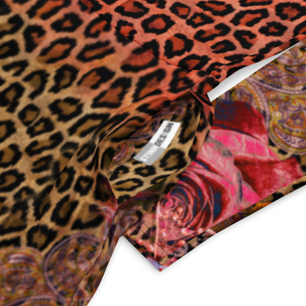 All-over print long sleeve midi dress  356kl1