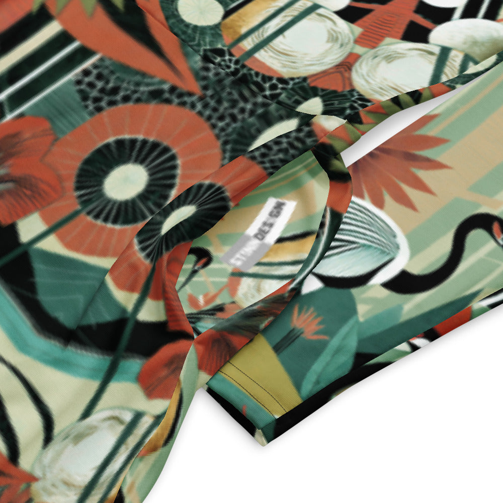 All-over print long sleeve midi dress 45oudCkl4
