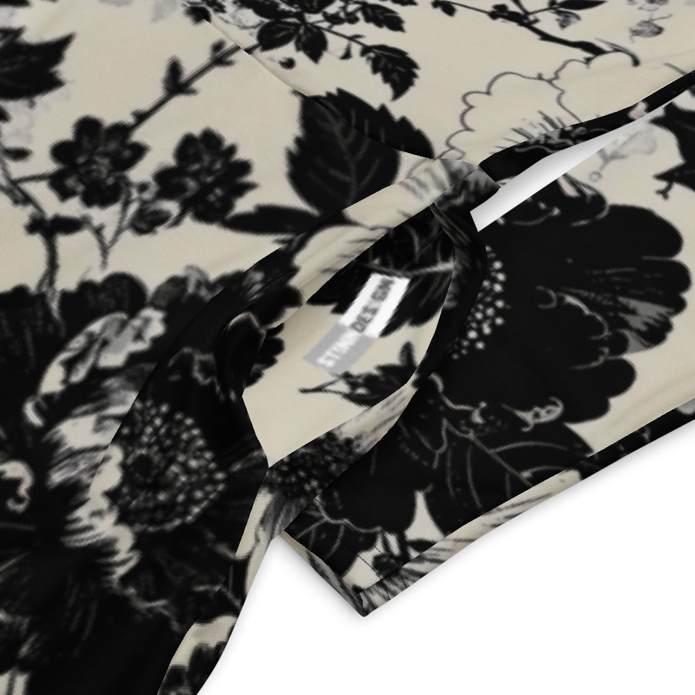All-over print long sleeve midi dress 373kl10